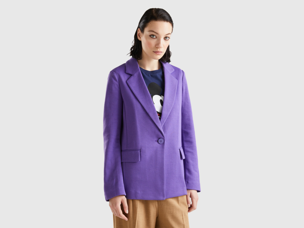 United Colors of Benetton - Women's Purple Blazer by Benetton GOOFASH