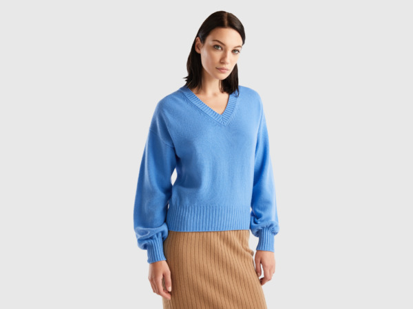 United Colors of Benetton Women's Sweater Blue from Benetton GOOFASH