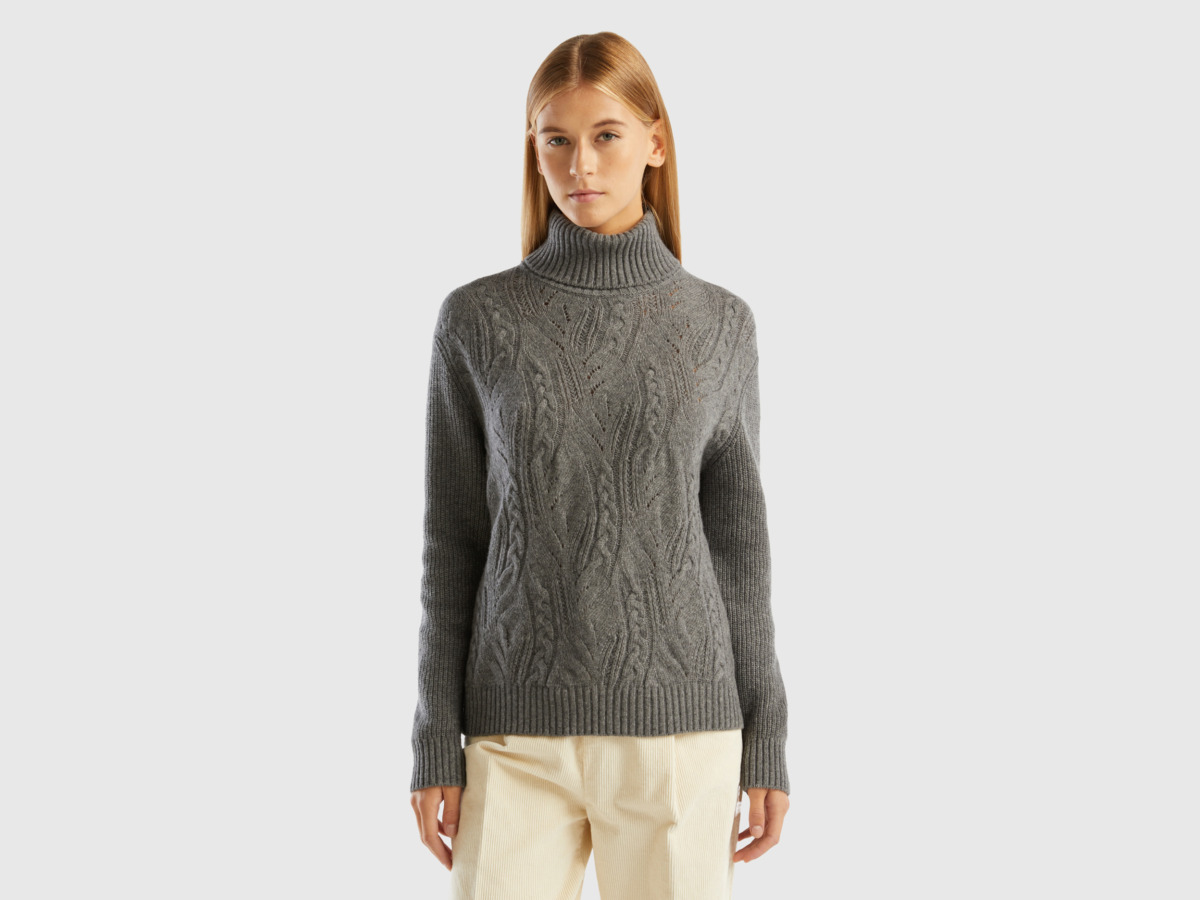 United Colors of Benetton - Women's Sweater Grey by Benetton GOOFASH