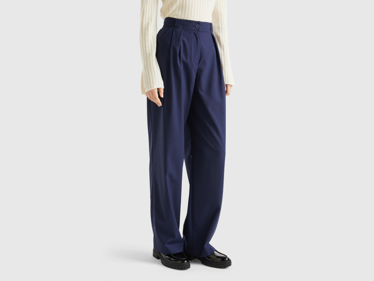 United Colors of Benetton - Womens Trousers Blue at Benetton GOOFASH