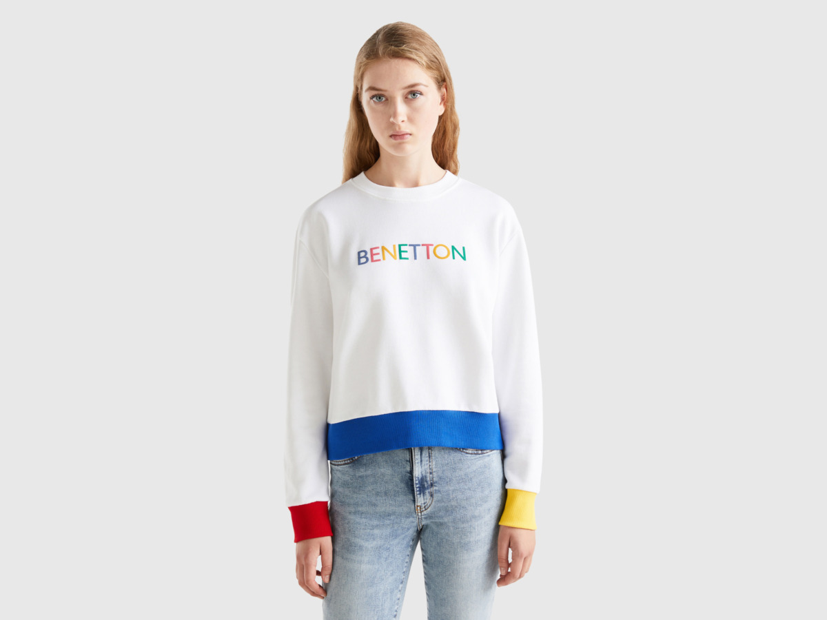 United Colors of Benetton - Womens White Sweatshirt from Benetton GOOFASH