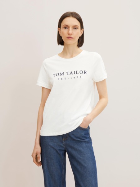White T-Shirt - Tom Tailor GOOFASH