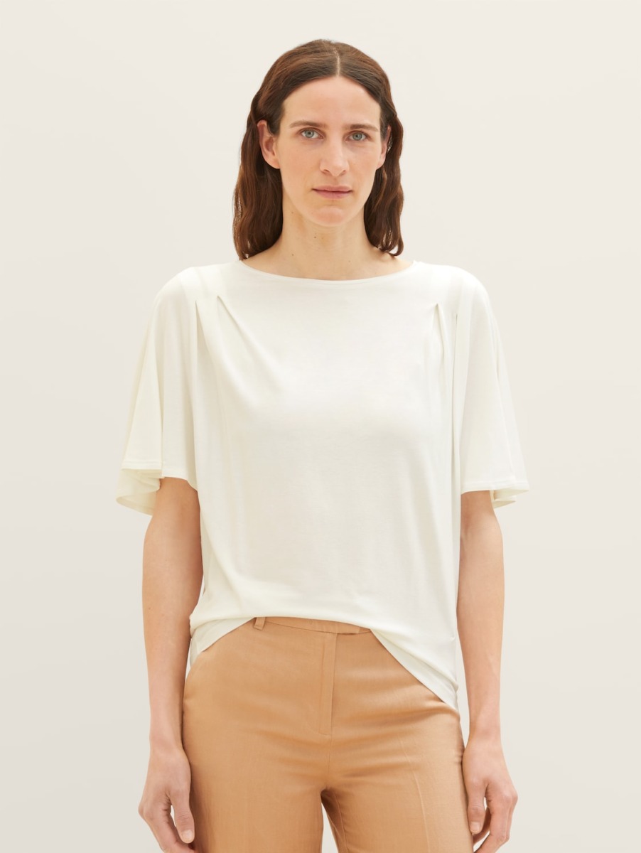 White T-Shirt for Woman by Tom Tailor GOOFASH