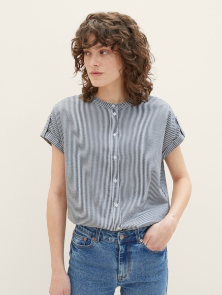 Woman Blue Blouse from Tom Tailor GOOFASH