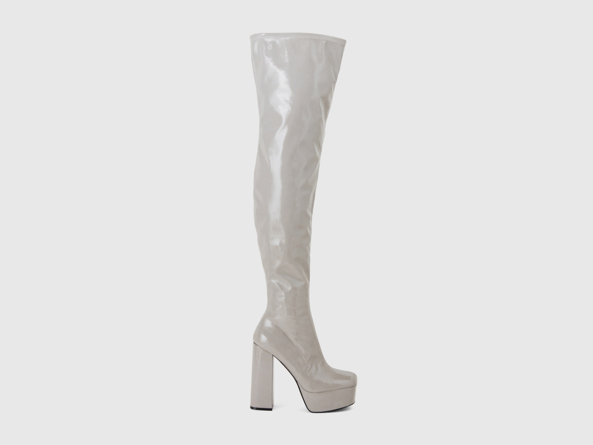Woman Boots in Grey United Colors of Benetton Benetton GOOFASH