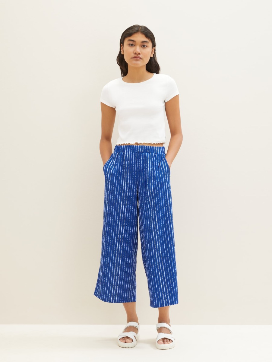 Woman Culotte in Blue - Tom Tailor GOOFASH