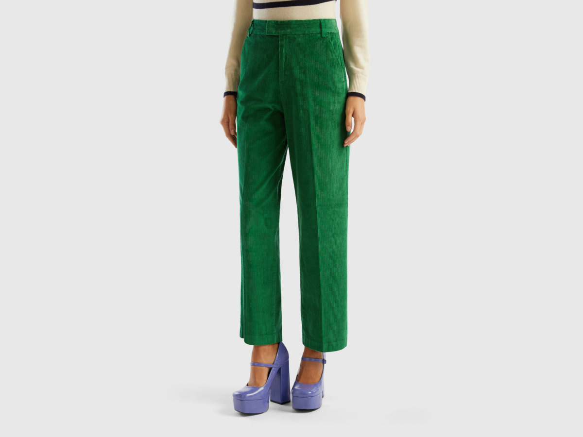 Woman Green Trousers - United Colors of Benetton - Benetton GOOFASH