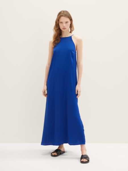 Woman Maxi Dress - Blue - Tom Tailor GOOFASH