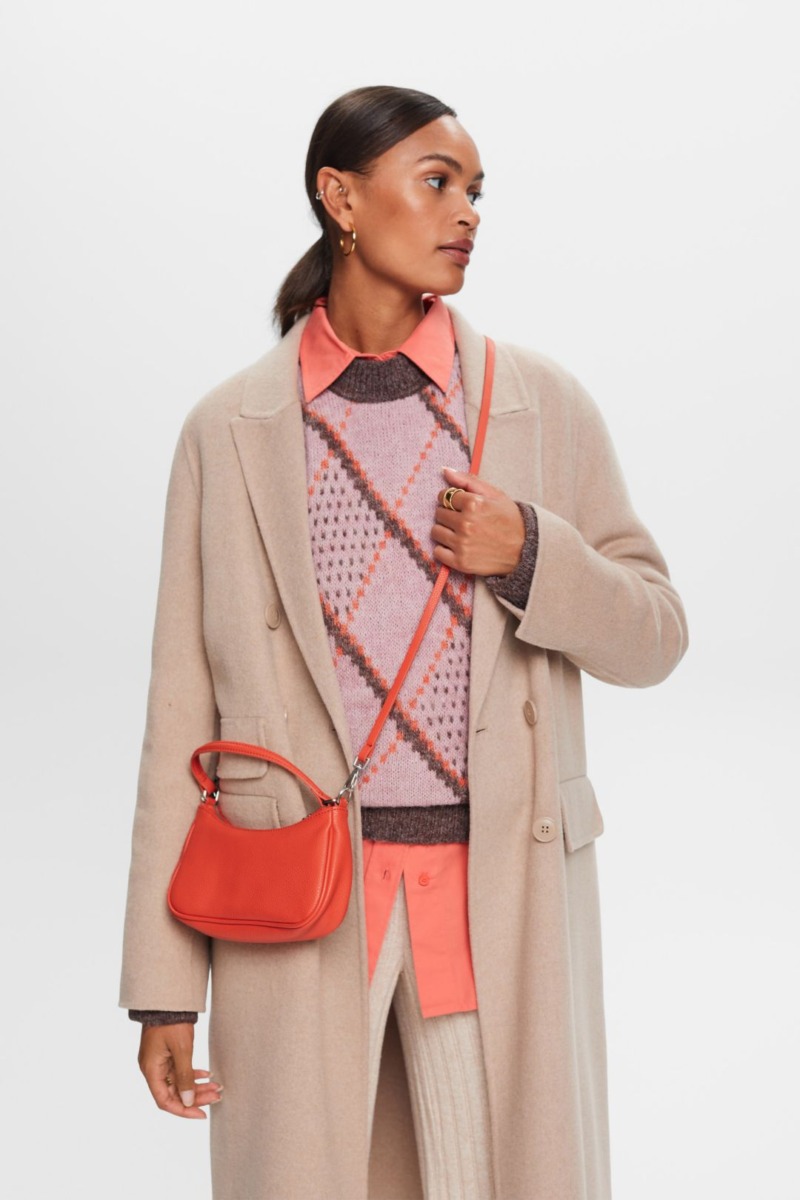 Woman Shoulder Bag in Orange by Esprit GOOFASH