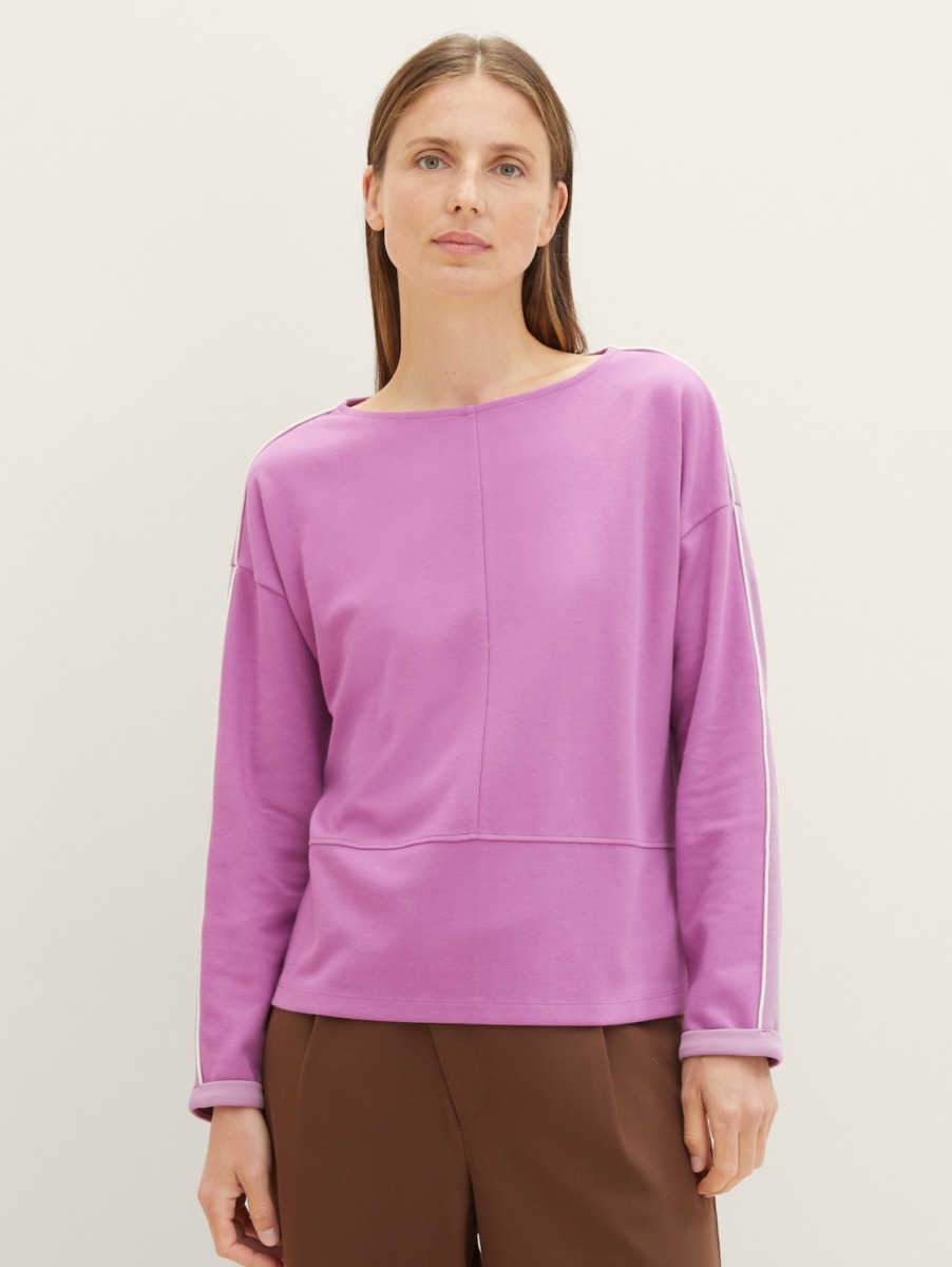 Woman T-Shirt in Purple from Tom Tailor GOOFASH