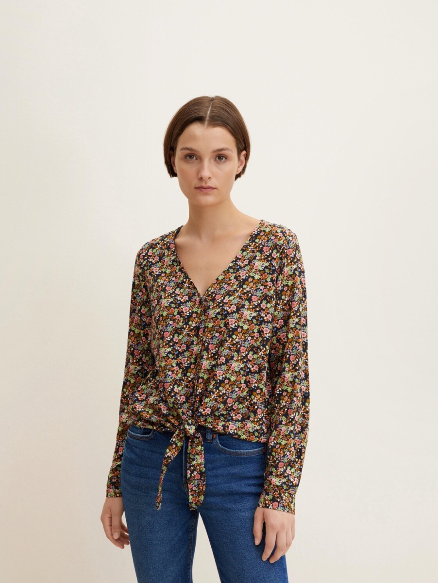 Women Blouse in Florals by Tom Tailor GOOFASH