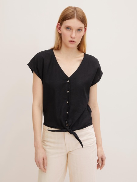 Womens Blouse Black from Tom Tailor GOOFASH