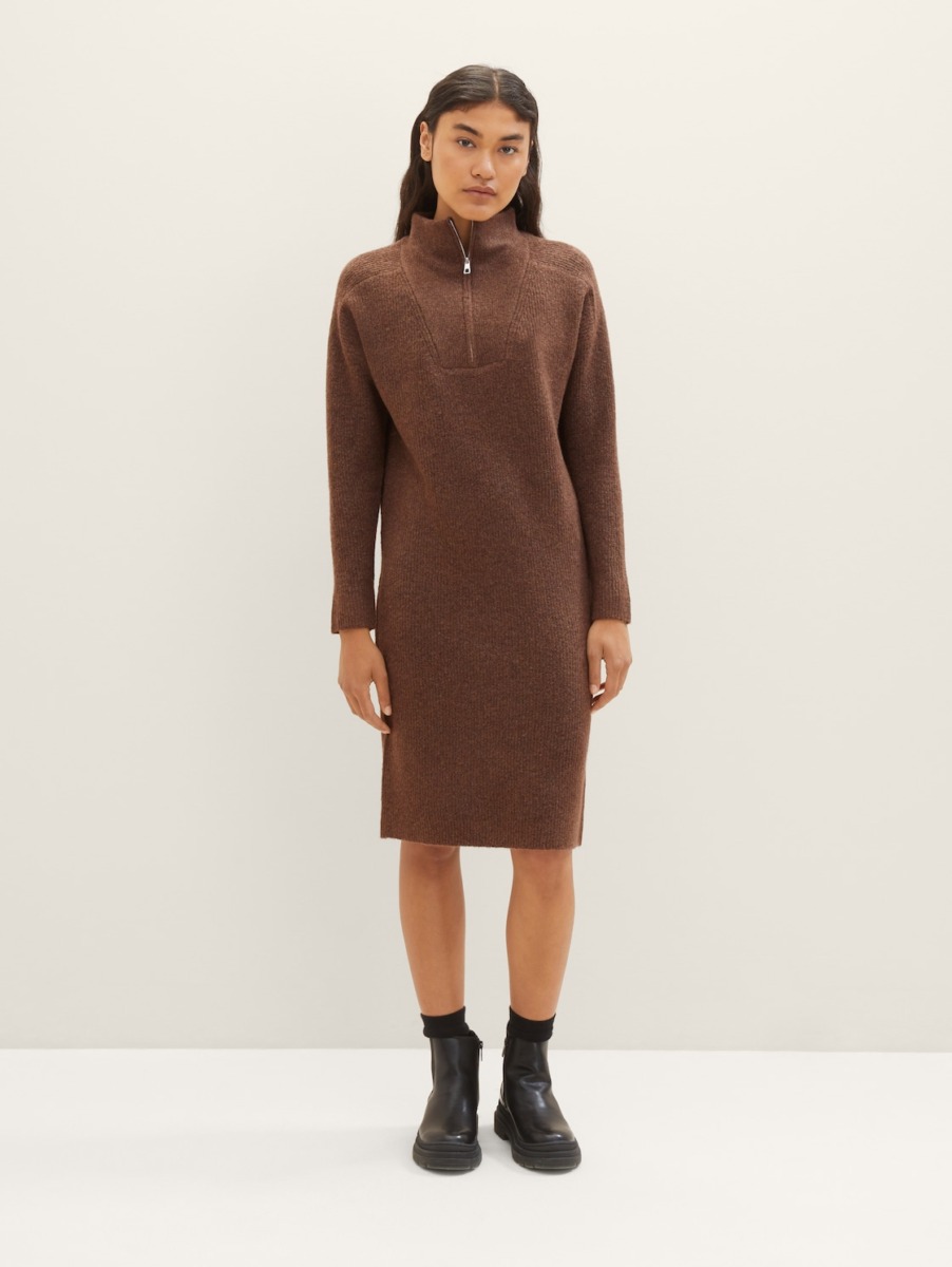 Women's Dress in Brown Tom Tailor GOOFASH