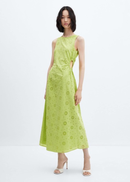 Womens Dress in Green Mango GOOFASH
