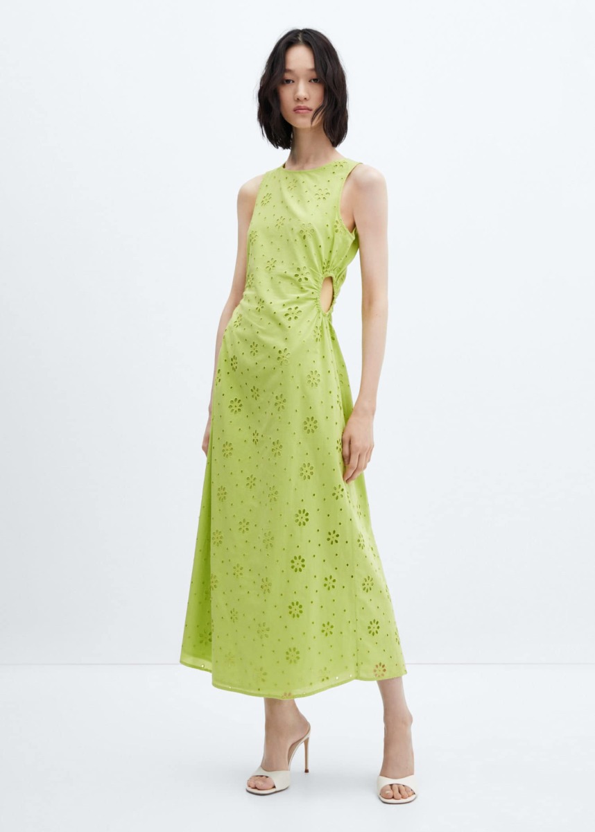 Womens Dress in Green Mango GOOFASH