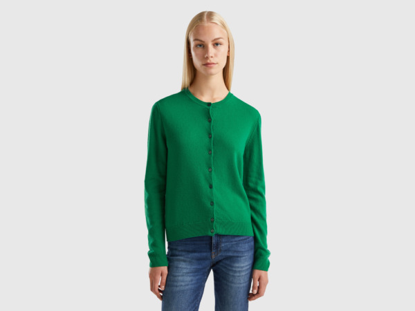 Womens Green Cardigan Benetton - United Colors of Benetton GOOFASH