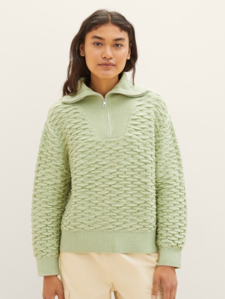 Womens Green Sweater - Tom Tailor GOOFASH