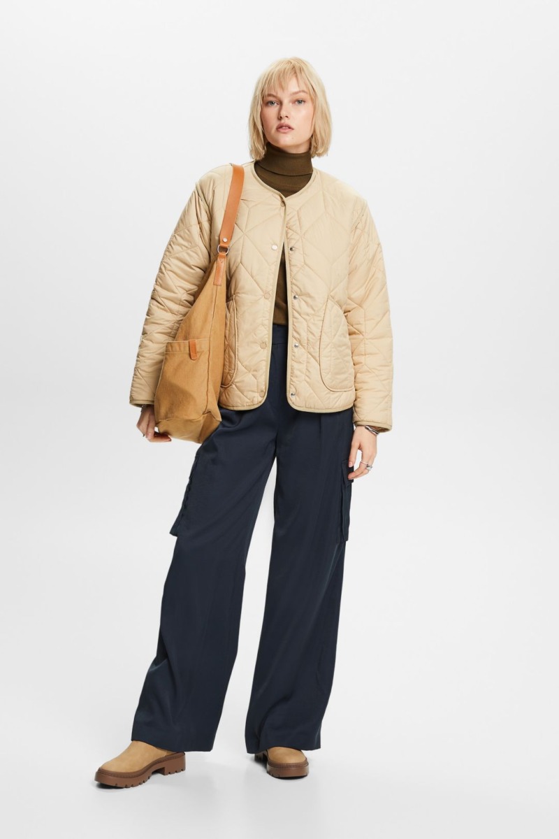 Women's Jacket Sand by Esprit GOOFASH
