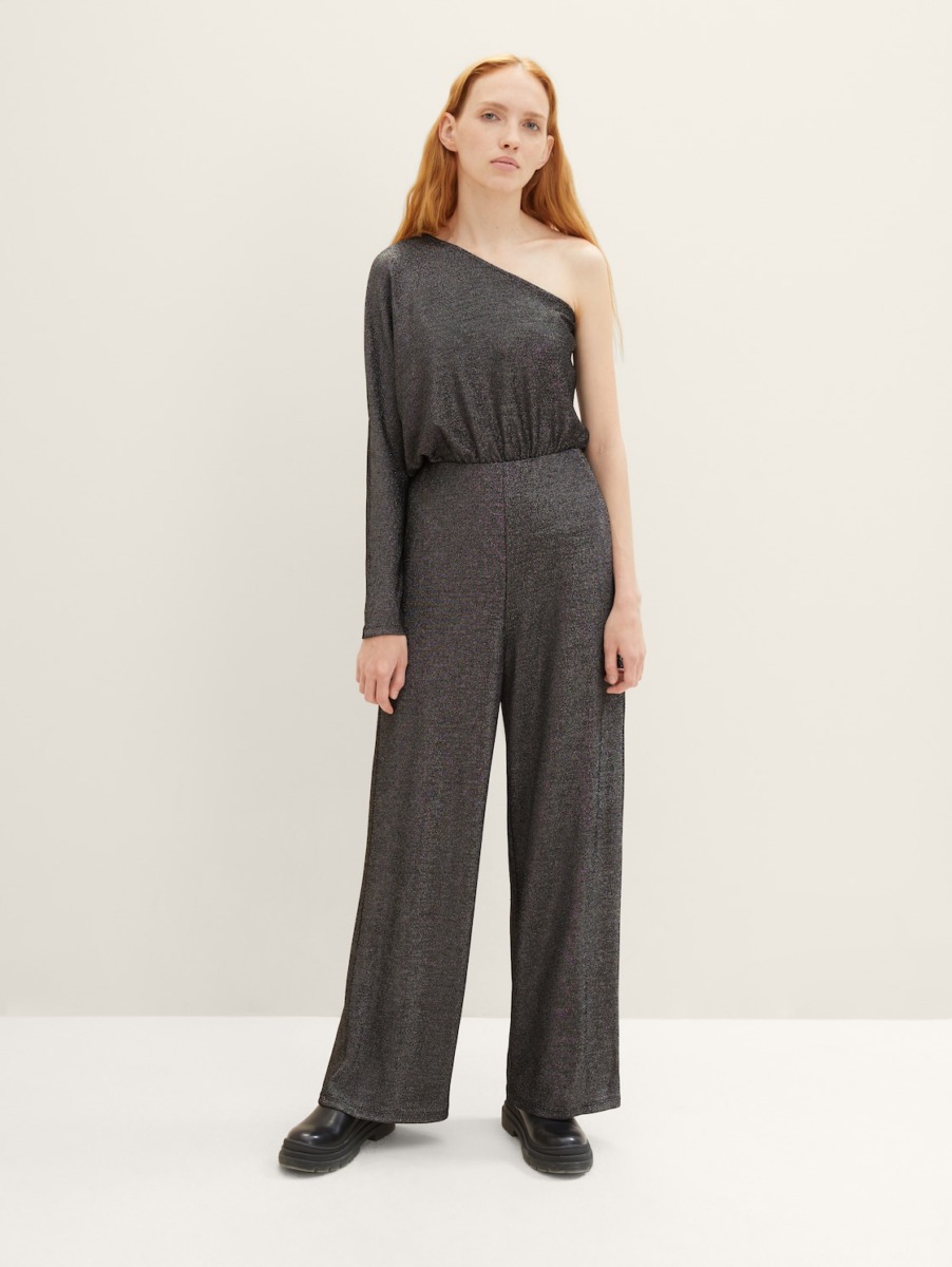 Womens Jumpsuit Black by Tom Tailor GOOFASH