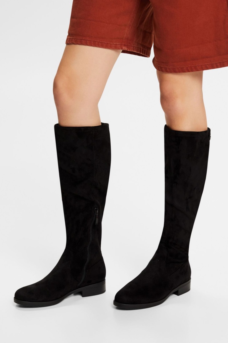 Womens Knee High Boots Black from Esprit GOOFASH