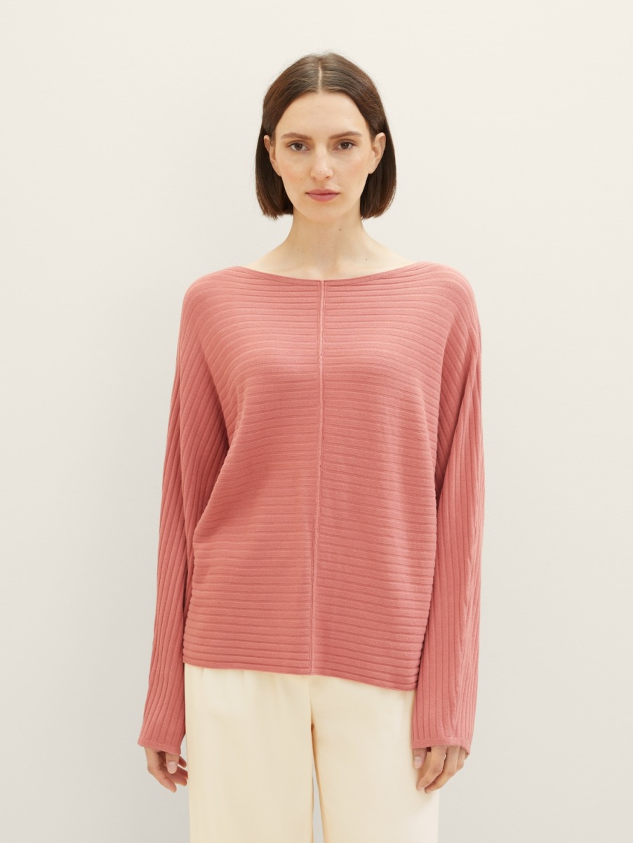 Women's Pink Sweater at Tom Tailor GOOFASH