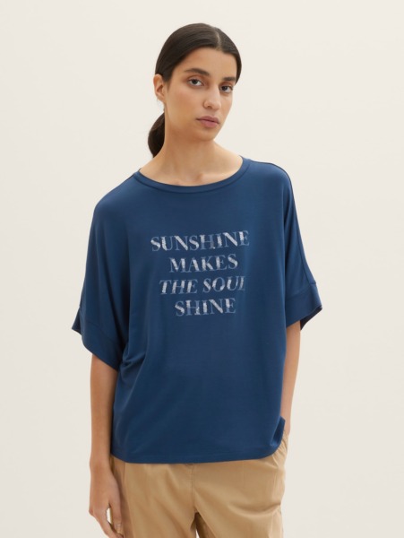 Womens Print T-Shirt Tom Tailor GOOFASH