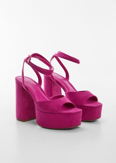 Women's Sandals Pink from Mango GOOFASH