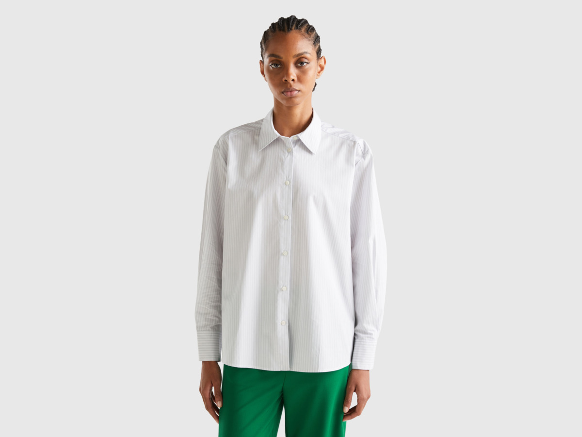 Womens Shirt in White - United Colors of Benetton - Benetton GOOFASH