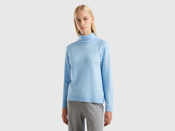 Women's Sweater in Blue United Colors of Benetton Benetton GOOFASH