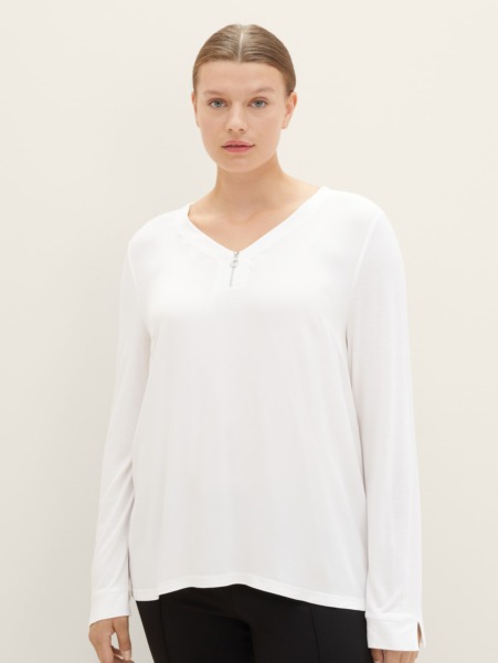 Womens T-Shirt - White - Tom Tailor GOOFASH