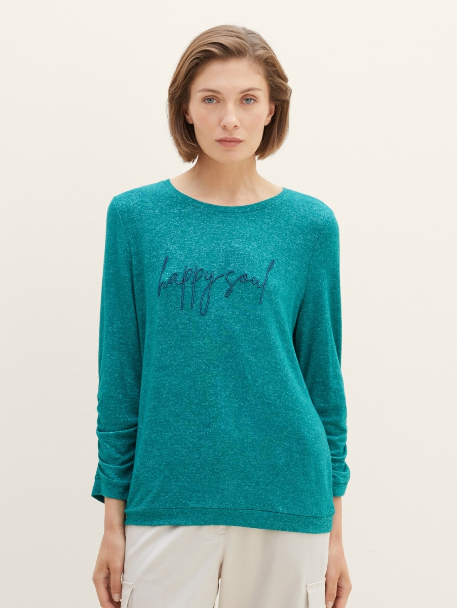 Womens T-Shirt in Green at Tom Tailor GOOFASH