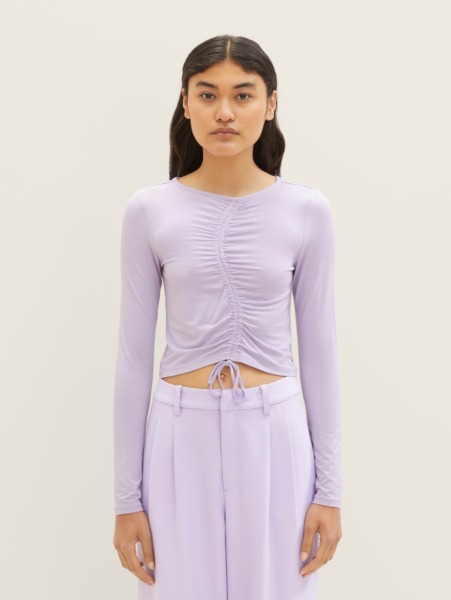 Womens T-Shirt in Purple from Tom Tailor GOOFASH
