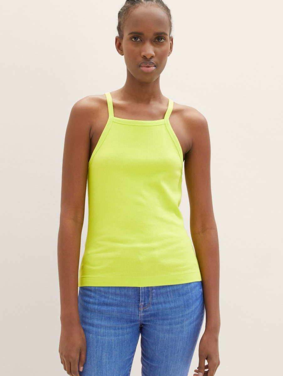Women's Tank Top in Green by Tom Tailor GOOFASH