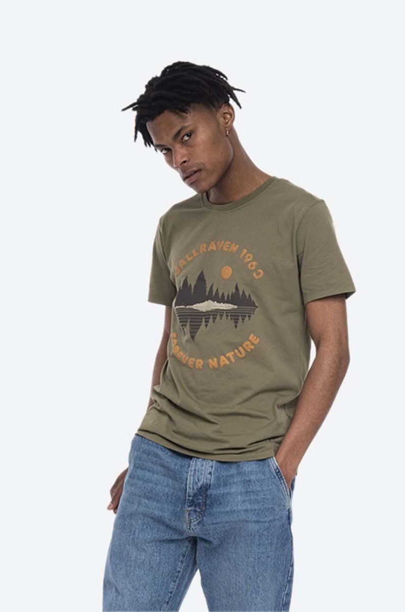 Answear - Gents T-Shirt in Green by Fjallraven GOOFASH
