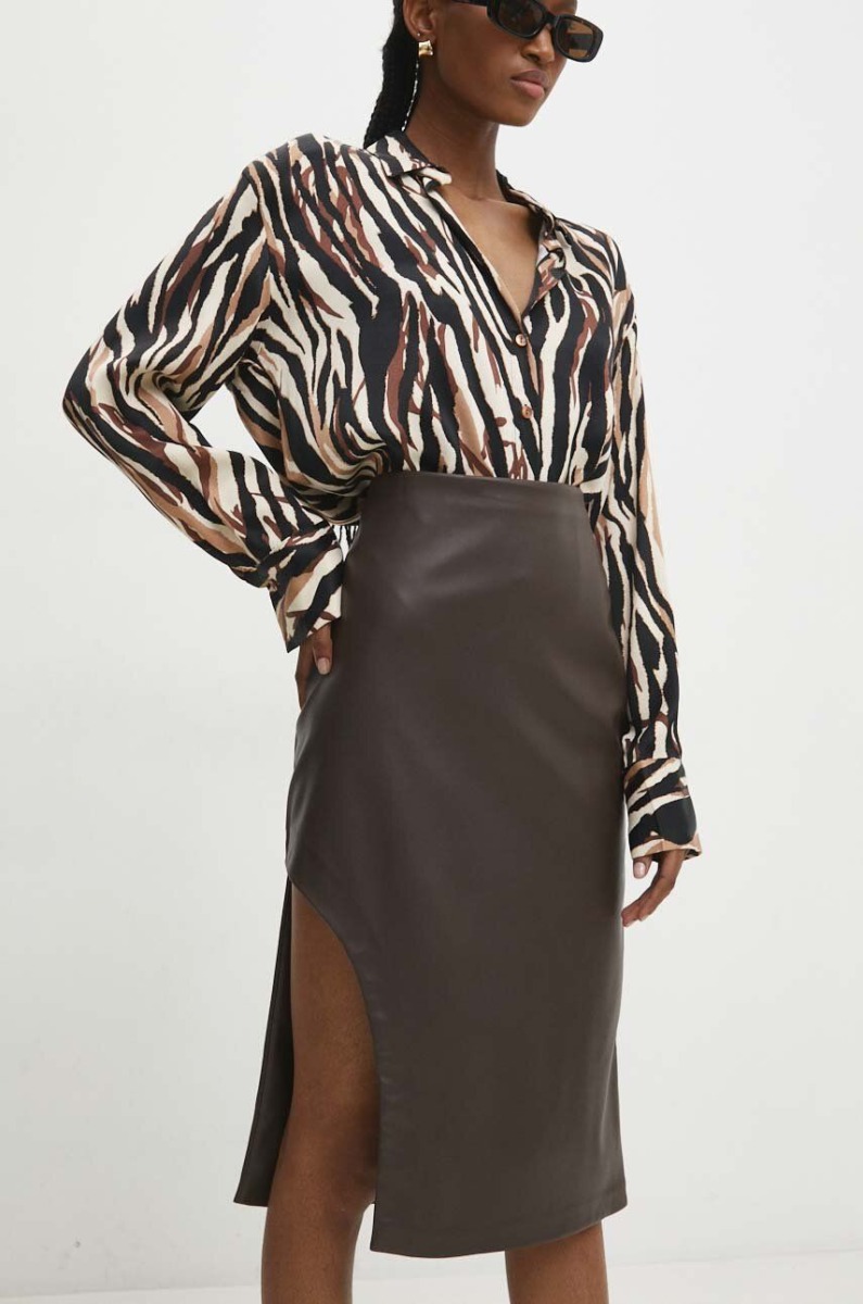 Answear Lab - Skirt in Brown - Answear - Woman GOOFASH