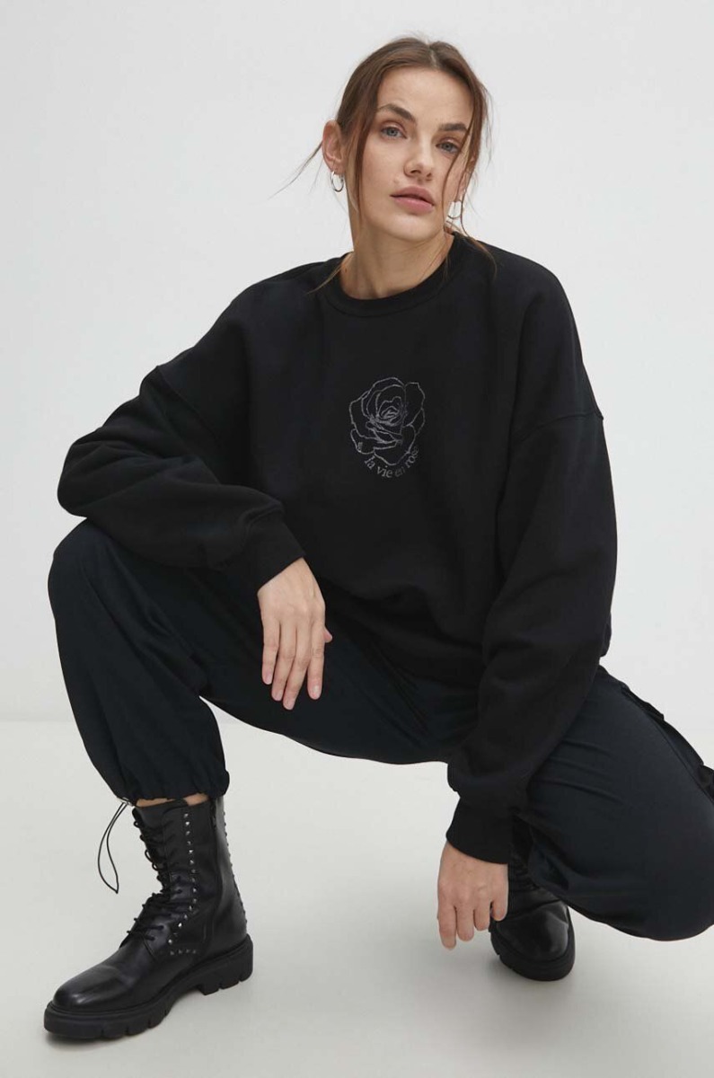 Answear Lab - Women's Sweatshirt in Black Answear GOOFASH