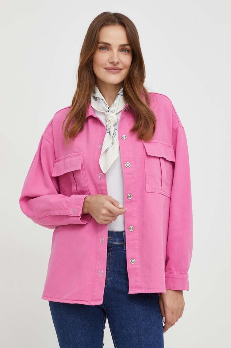 Answear - Ladies Denim Jacket in Pink - Answear Lab GOOFASH