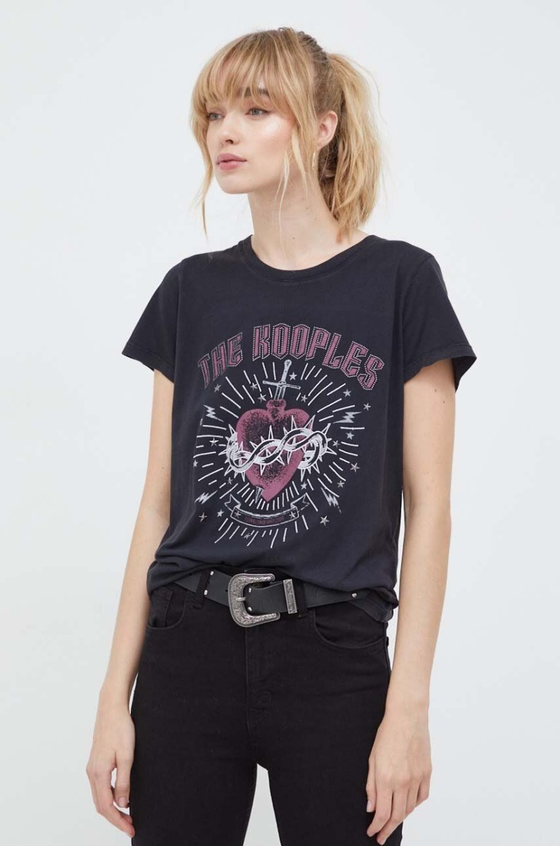 Answear - Lady Black T-Shirt from The Kooples GOOFASH