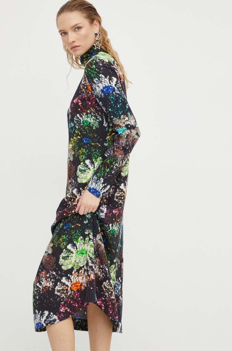 Answear - Lady Midi Dress - Multicolor GOOFASH