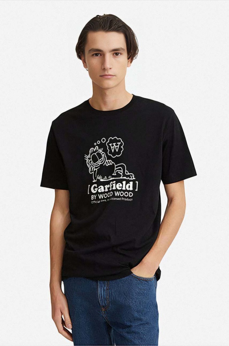 Answear Man T-Shirt in Black GOOFASH
