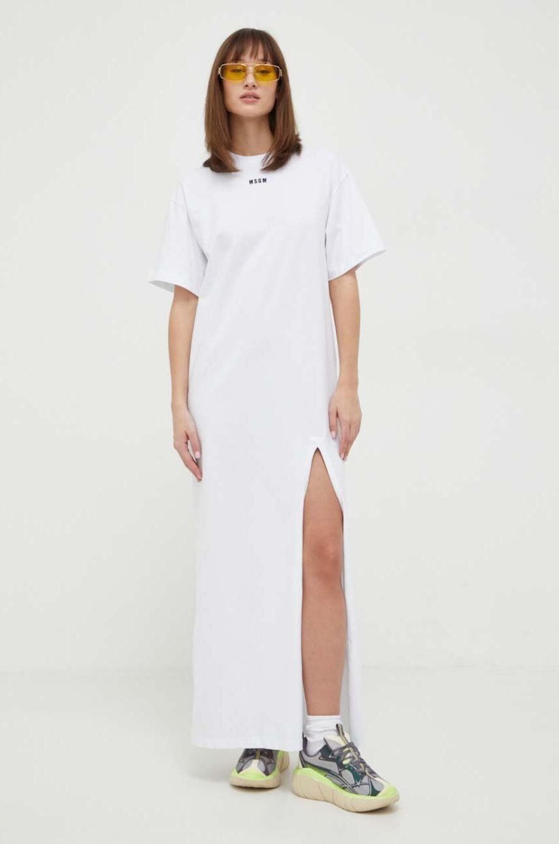 Answear White Dress for Woman by Msgm GOOFASH