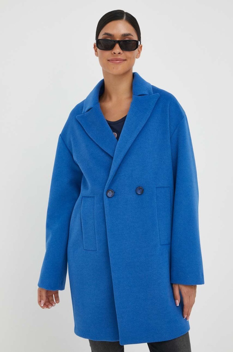Answear - Woman Blue Coat by Silvian Heach GOOFASH