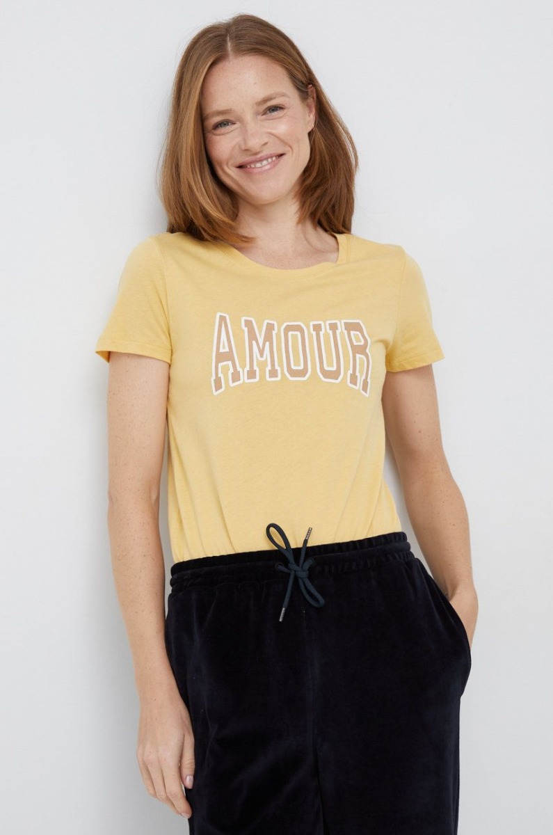 Answear - Women T-Shirt - Beige GOOFASH
