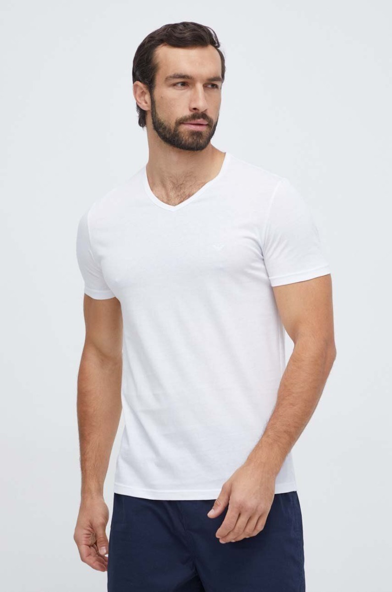 Armani - White Men T-Shirt - Answear GOOFASH