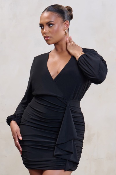 Black Mini Dress - Club L London Woman GOOFASH