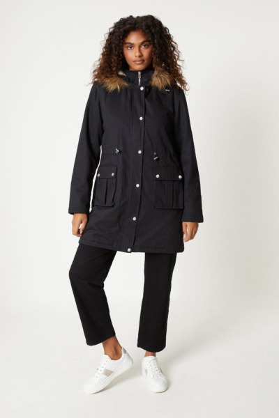 Black Parka for Woman by Dorothy Perkins GOOFASH