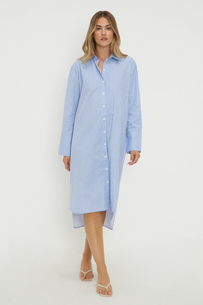 Blue Shirt Dress for Woman by Dorothy Perkins GOOFASH