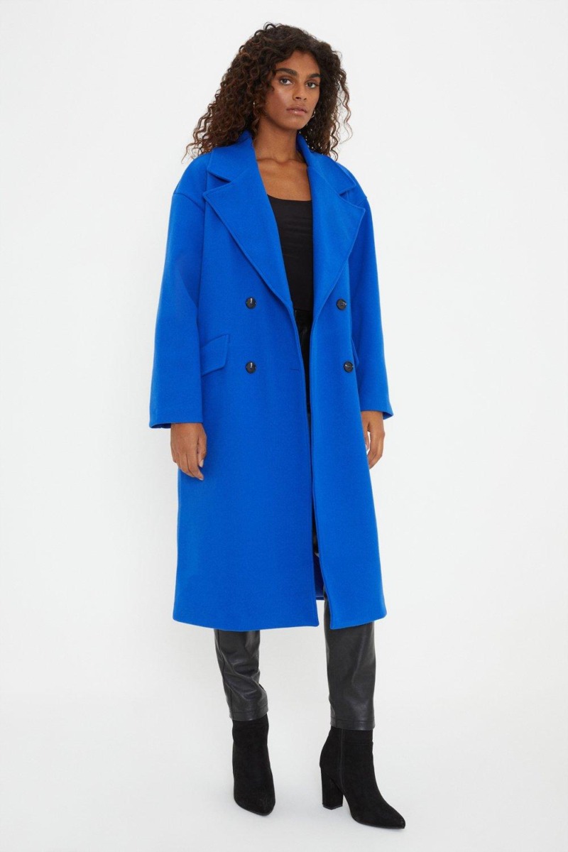 Dorothy Perkins Coat Blue GOOFASH