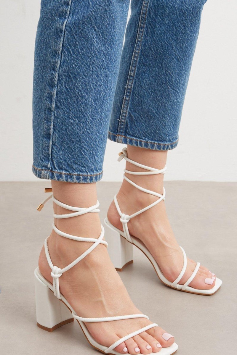 Dorothy Perkins Heeled Sandals in White Woman GOOFASH