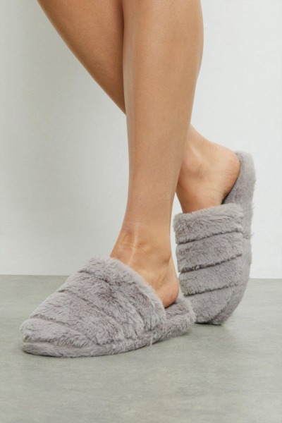 Dorothy Perkins - Lady Slippers in Grey GOOFASH